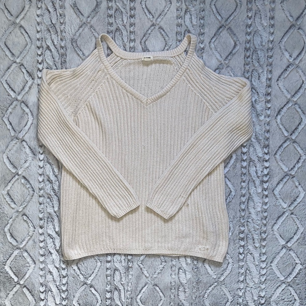 Garage Open Shoulder Knit Sweater